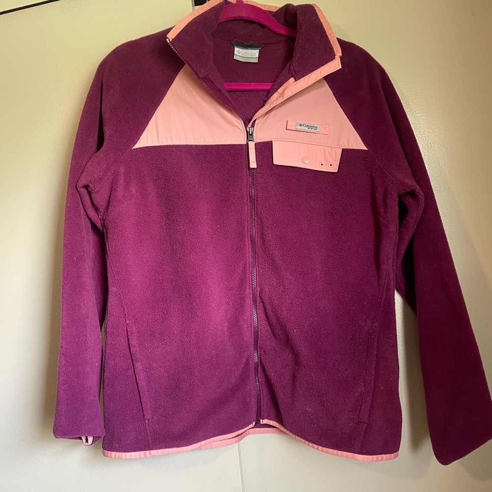 Columbia Pink Fleece Jacket (Large)